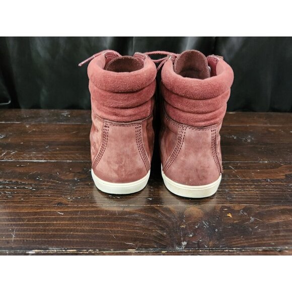 EUC Timberland Dausette Burgundy Nubuck Ankle Sneaker Boots/Sz. 8 - Picture 6 of 10
